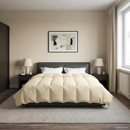 Piumino Letto Estivo 220 x 260 cm Estate Crema Traspirante