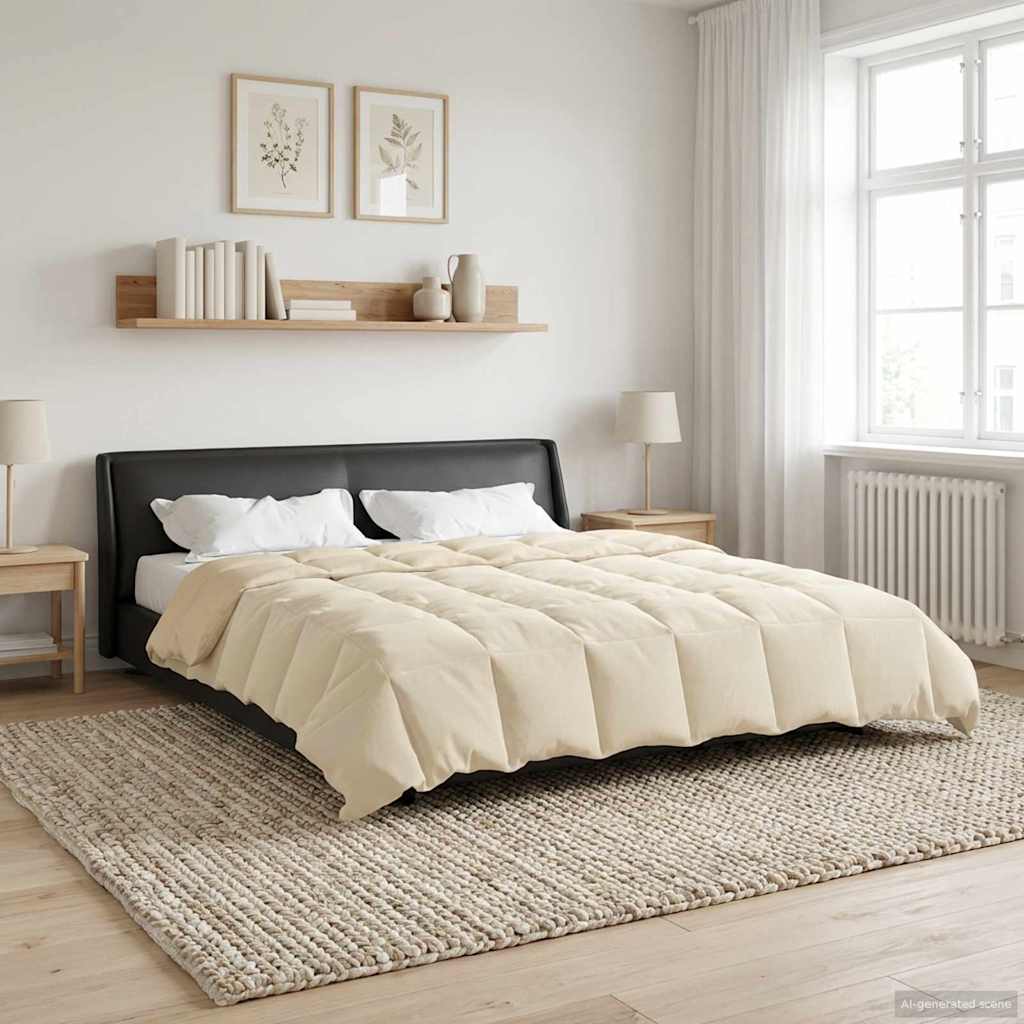 Duvet Estivo Trapuntato Crema 240 x 260 cm Microfibra