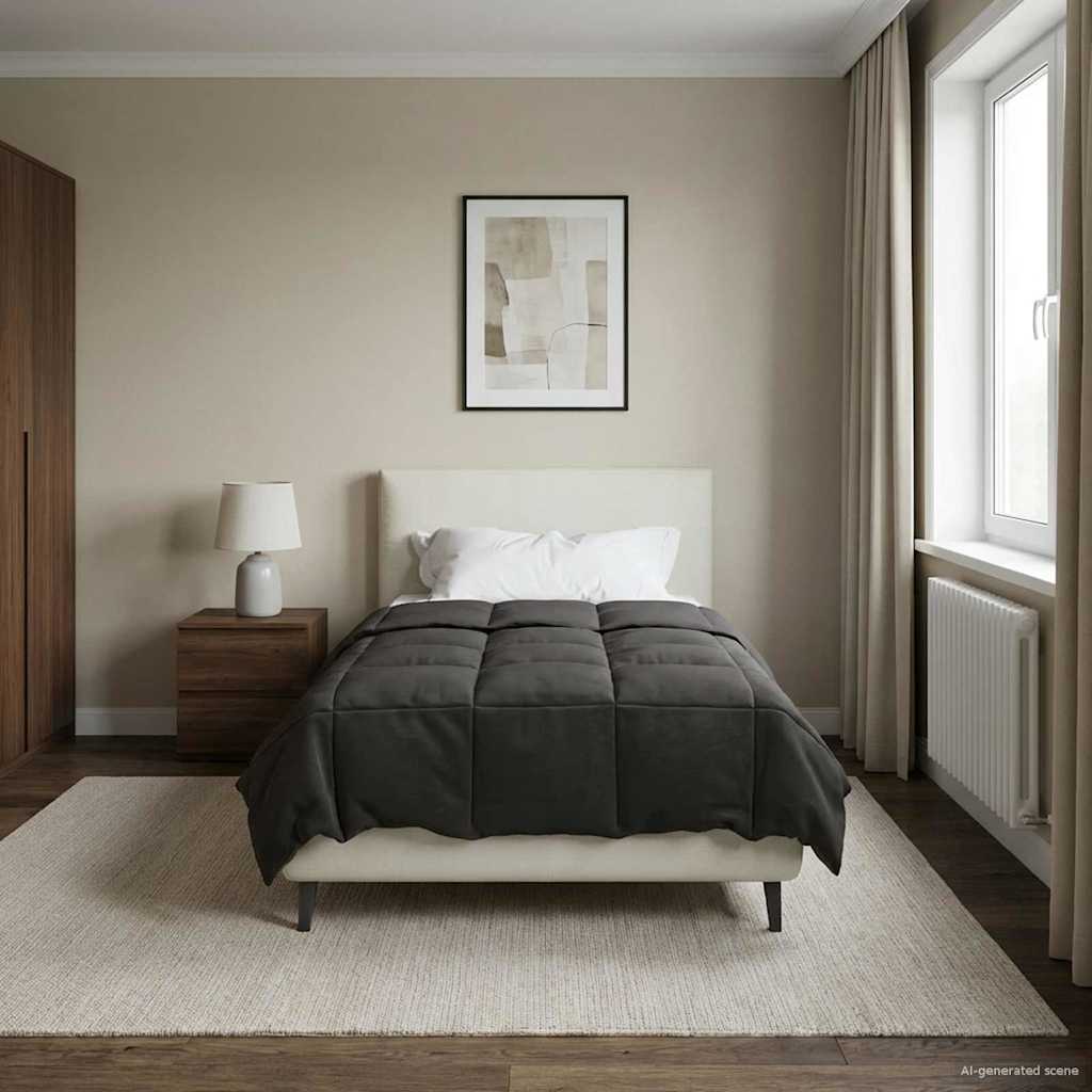 Piumone Completo Annuale 140 x 200 cm 4 stagioni Antracite
