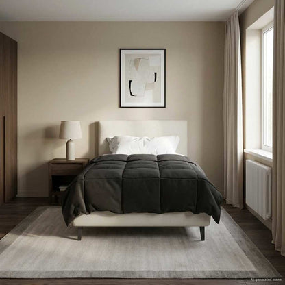 Piumone Completo Annuale 135 x 220 cm 4 stagioni Antracite