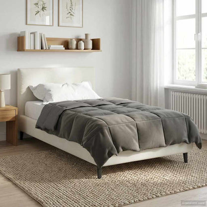 Piumone Completo Annuale 135 x 200 cm 4 stagioni Grigio Chiaro