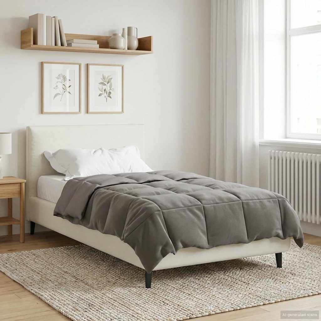 Piumone Completo Annuale 140 x 200 cm 4 stagioni Grigio Chiaro