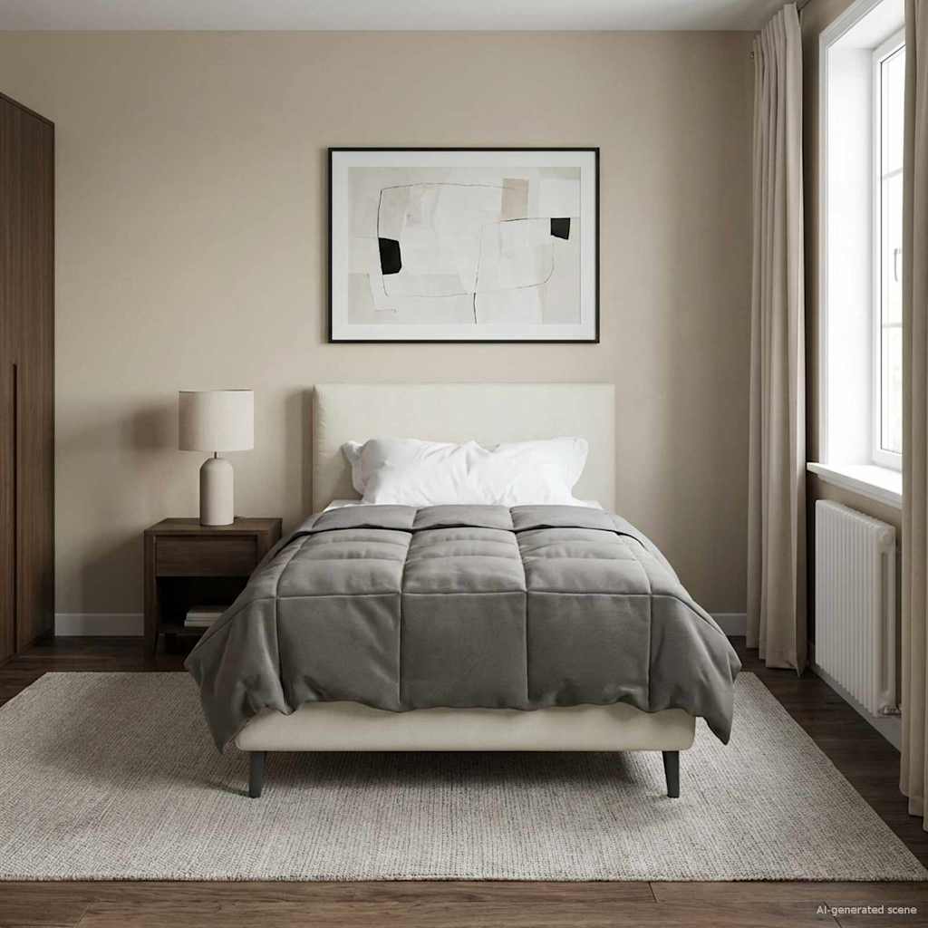Piumone Completo Annuale 155 x 200 cm 4 stagioni Grigio Chiaro