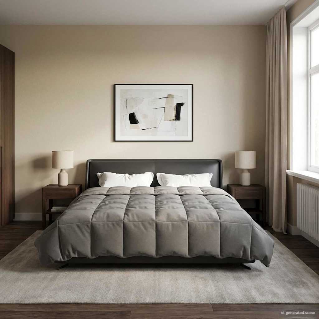 Piumone Completo Annuale 200 x 200 cm 4 stagioni Grigio Chiaro