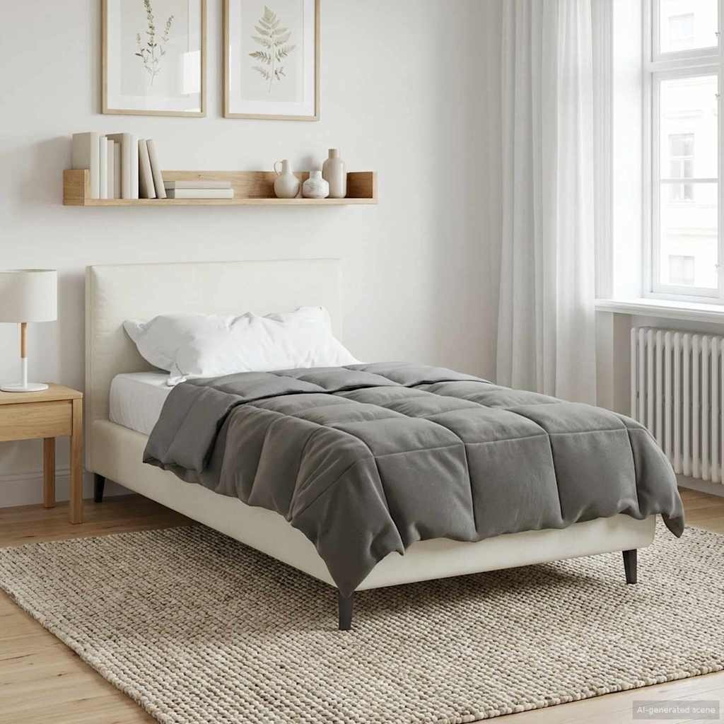 Piumone Completo Annuale 135 x 220 cm 4 stagioni Grigio Chiaro