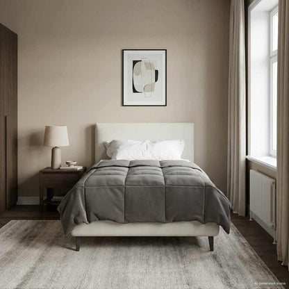 Piumone Completo Annuale 135 x 220 cm 4 stagioni Grigio Chiaro