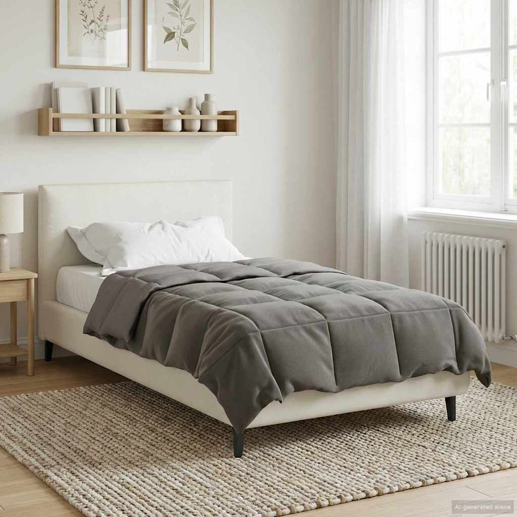 Piumone Completo Annuale 140 x 220 cm 4 stagioni Grigio Chiaro