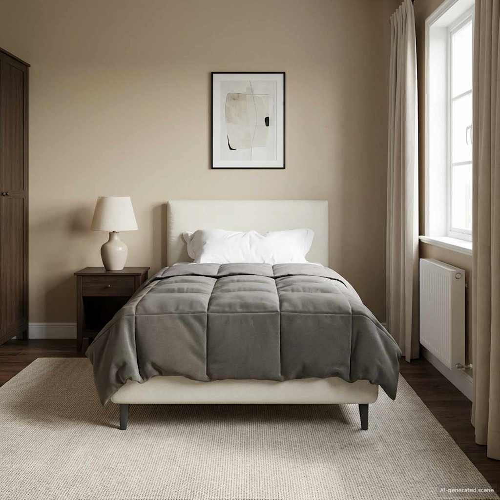 Piumone Completo Annuale 140 x 220 cm 4 stagioni Grigio Chiaro