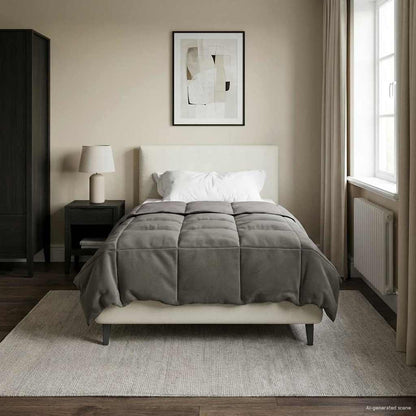 Piumone Completo Annuale 155 x 220 cm 4 stagioni Grigio Chiaro