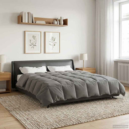 Piumone Completo Annuale 220 x 260 cm 4 stagioni Grigio Chiaro