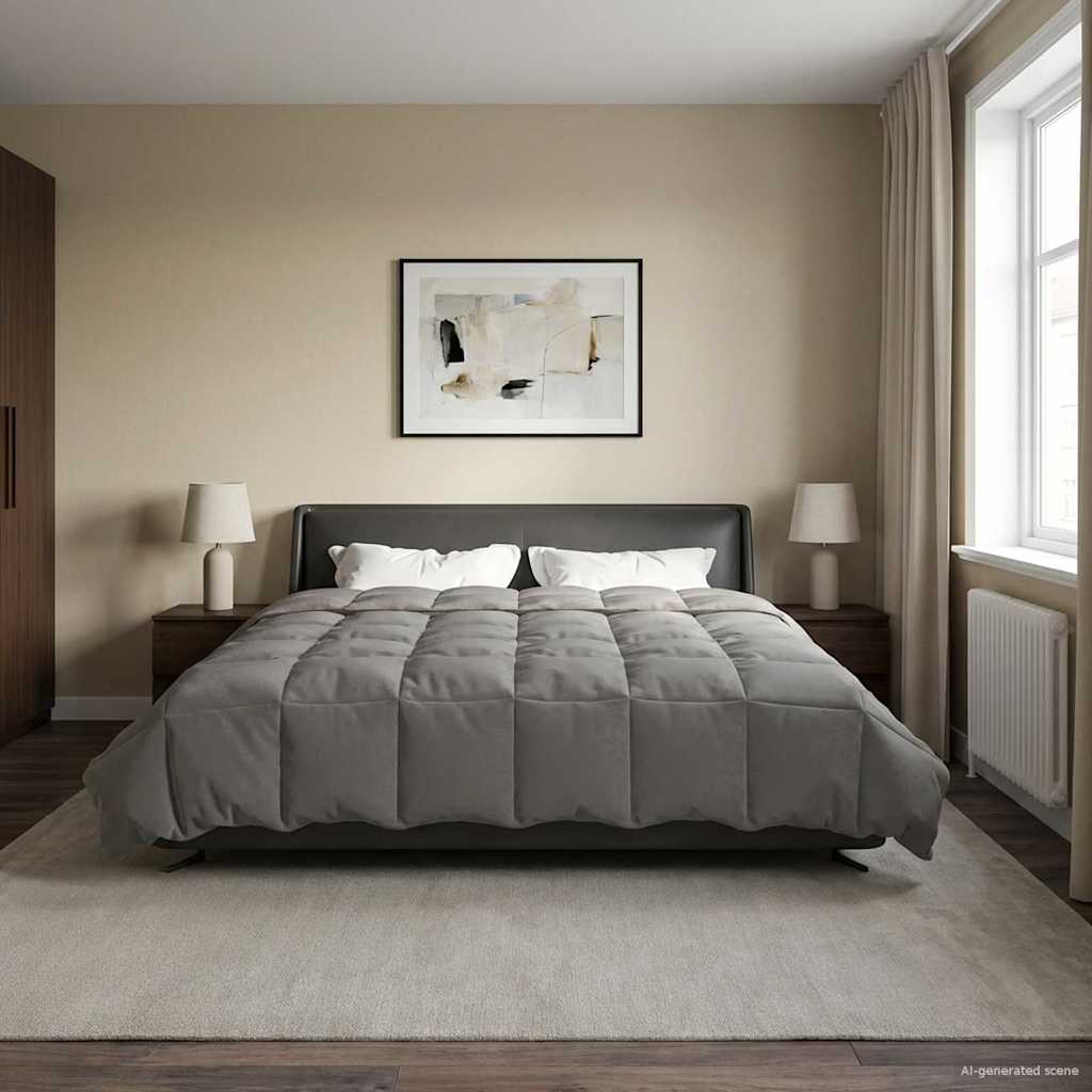 Piumone Completo Annuale 220 x 260 cm 4 stagioni Grigio Chiaro