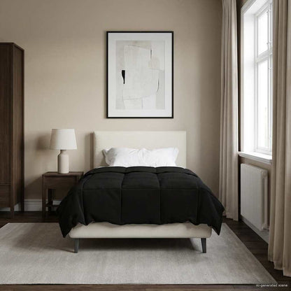 Piumone Completo Annuale 135 x 200 cm 4 stagioni Nero