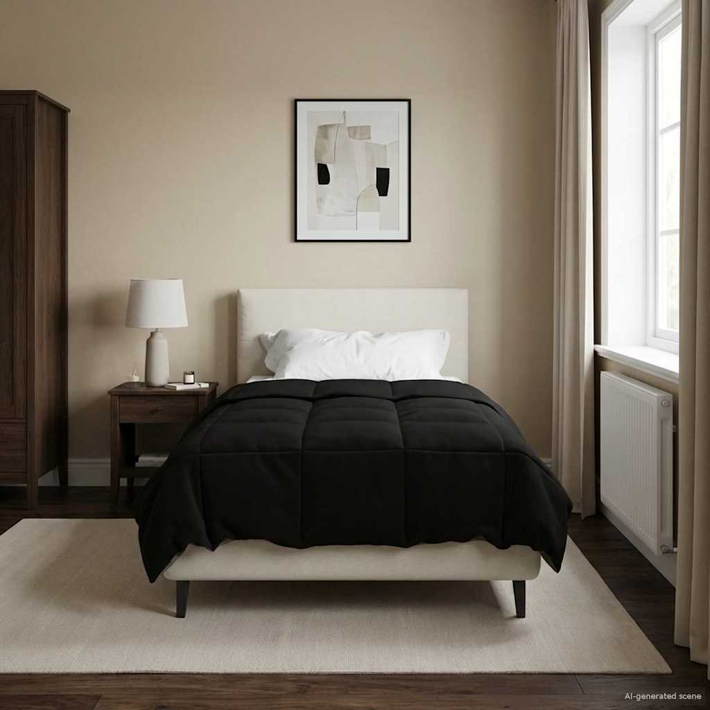 Piumone Completo Annuale 155 x 200 cm 4 stagioni Nero