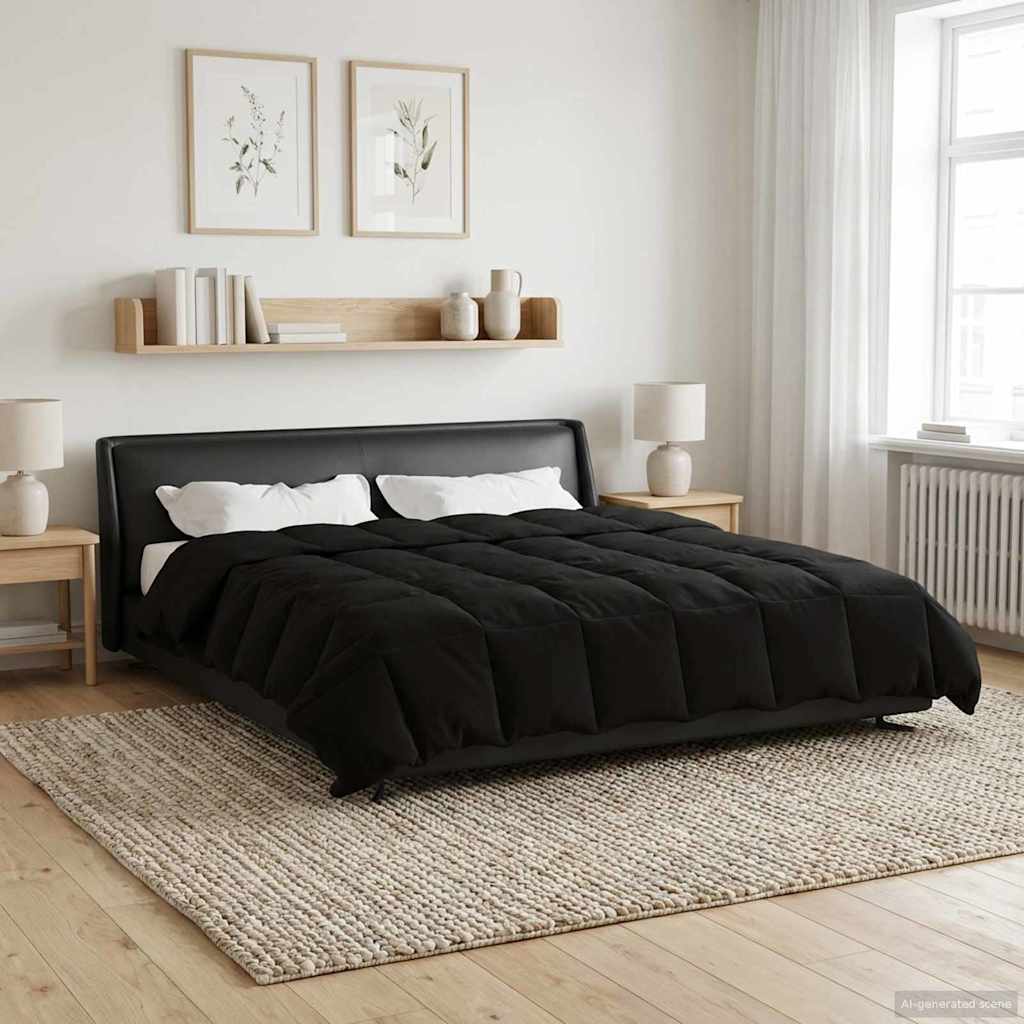 Piumone Completo Annuale 200 x 240 cm 4 stagioni Nero