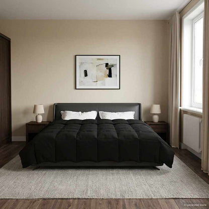 Piumone Completo Annuale 200 x 240 cm 4 stagioni Nero