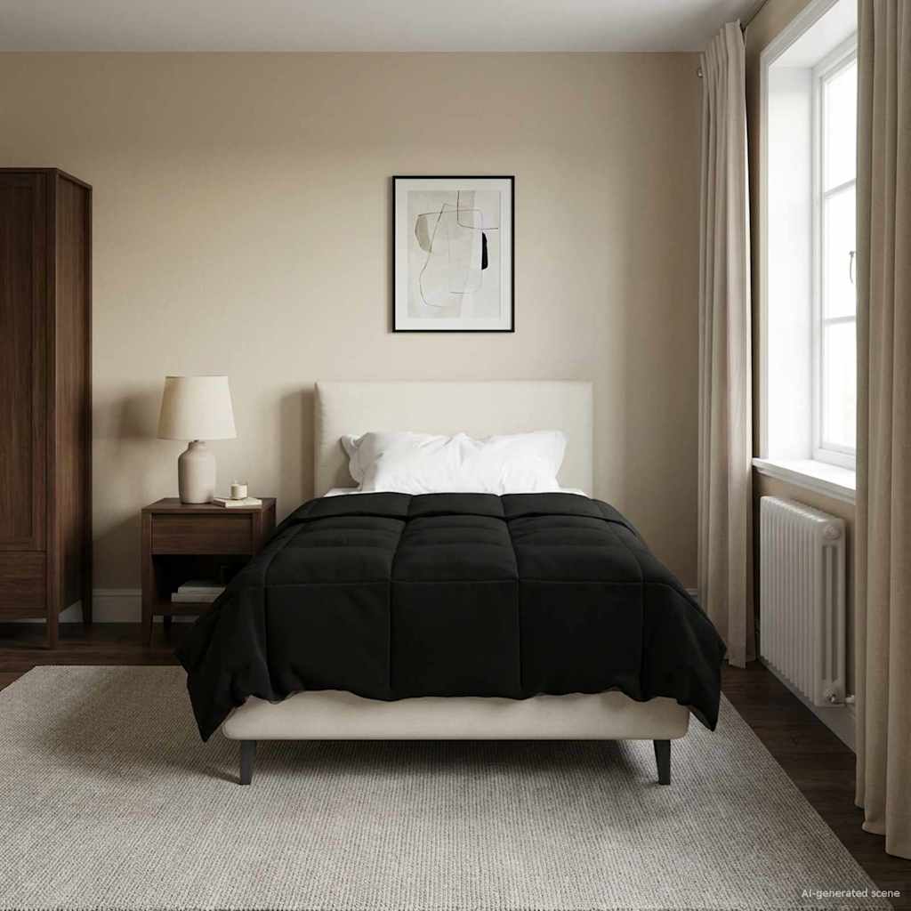 Piumone Completo Annuale 135 x 220 cm 4 stagioni Nero