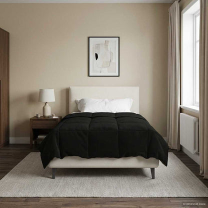 Piumone Completo Annuale 140 x 220 cm 4 stagioni Nero