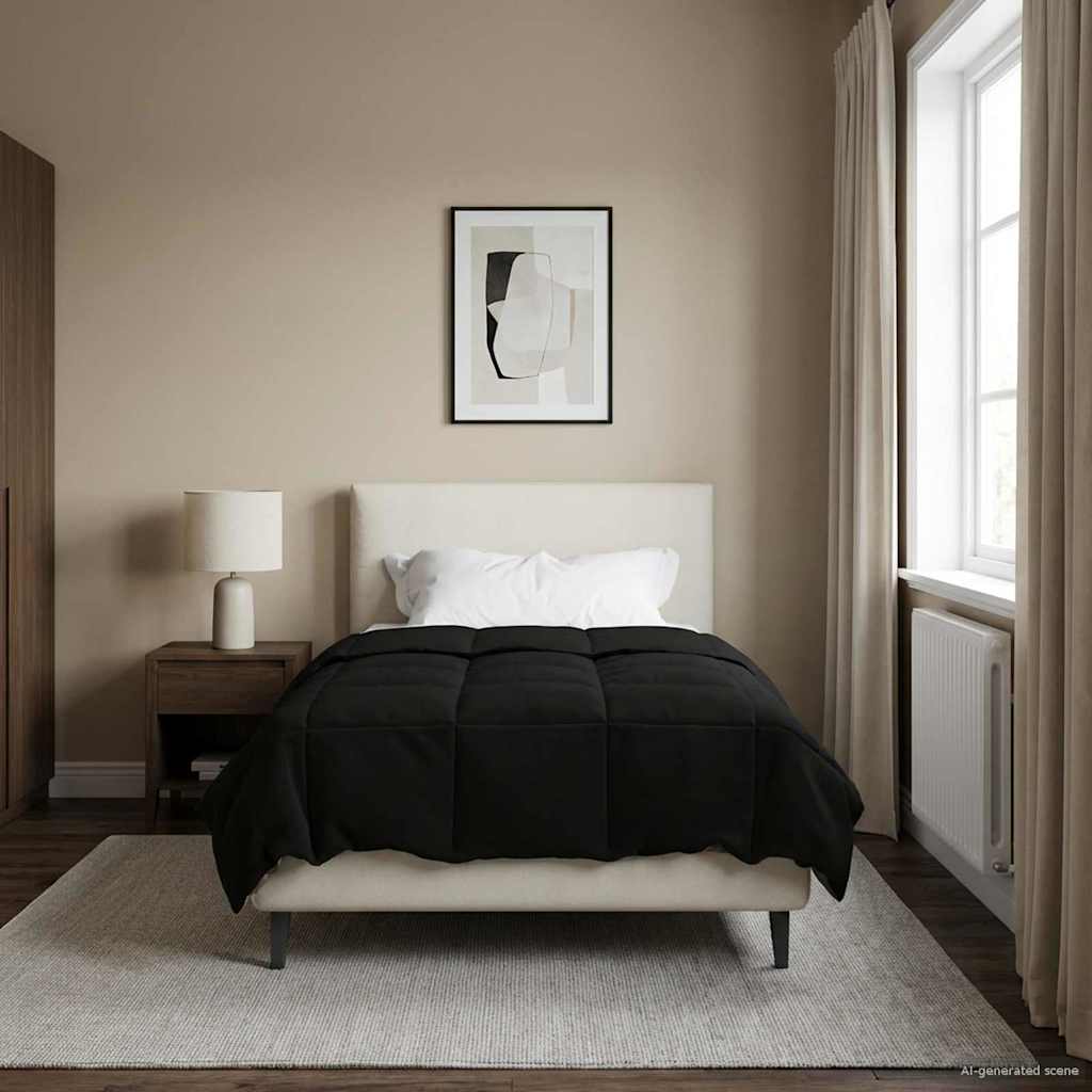 Piumone Completo Annuale 155 x 220 cm 4 stagioni Nero