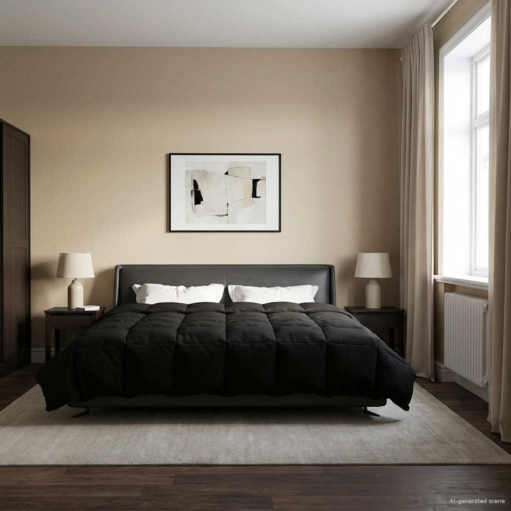 Piumone Completo Annuale 200 x 220 cm 4 stagioni Nero