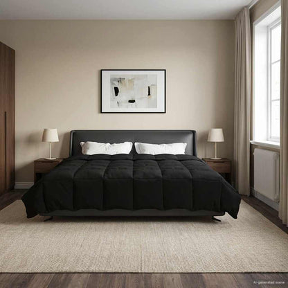 Piumone Completo Annuale 240 x 220 cm 4 stagioni Nero