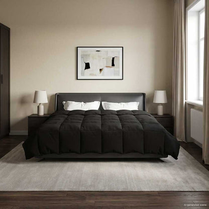 Piumone Completo Annuale 260 x 220 cm 4 stagioni Nero