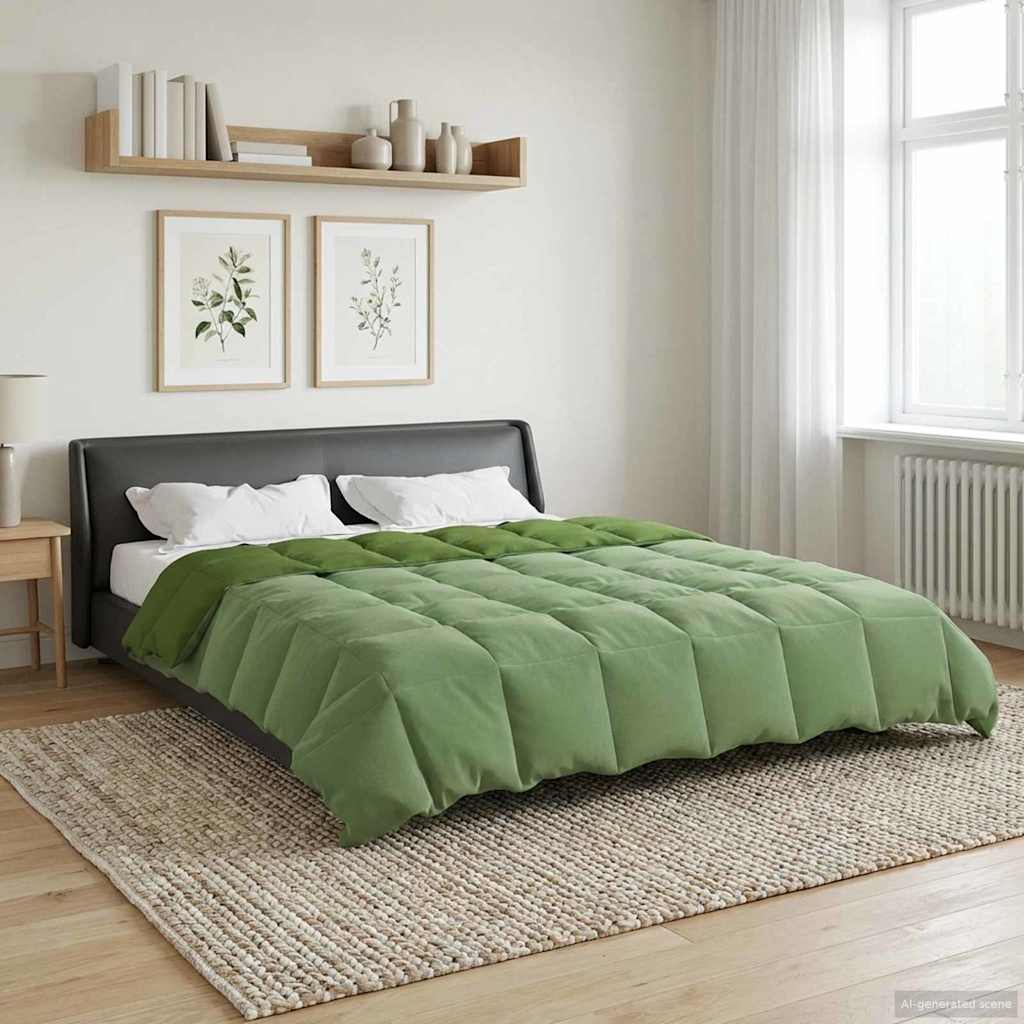 Piumone Completo Annuale Verde 220 x 240 cm Microfibra | homemem39