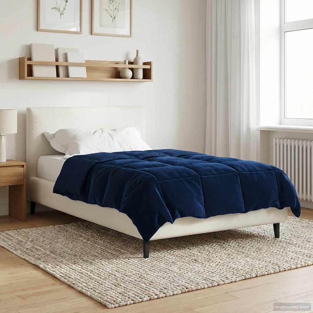 Piumone Completo Annuale 140 x 200 cm 4 stagioni Blu Scuro