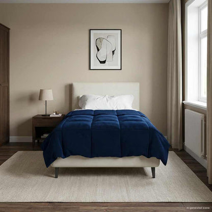 Piumone Completo Annuale 140 x 200 cm 4 stagioni Blu Scuro