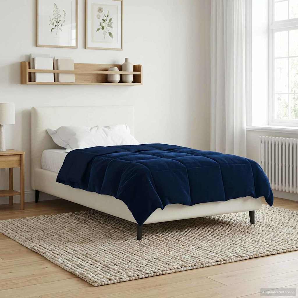 Piumone Completo Annuale 155 x 200 cm 4 stagioni Blu Scuro