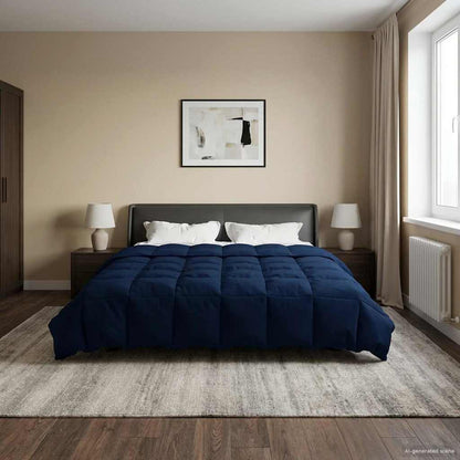 Piumone Completo Annuale 200 x 240 cm 4 stagioni Blu Scuro