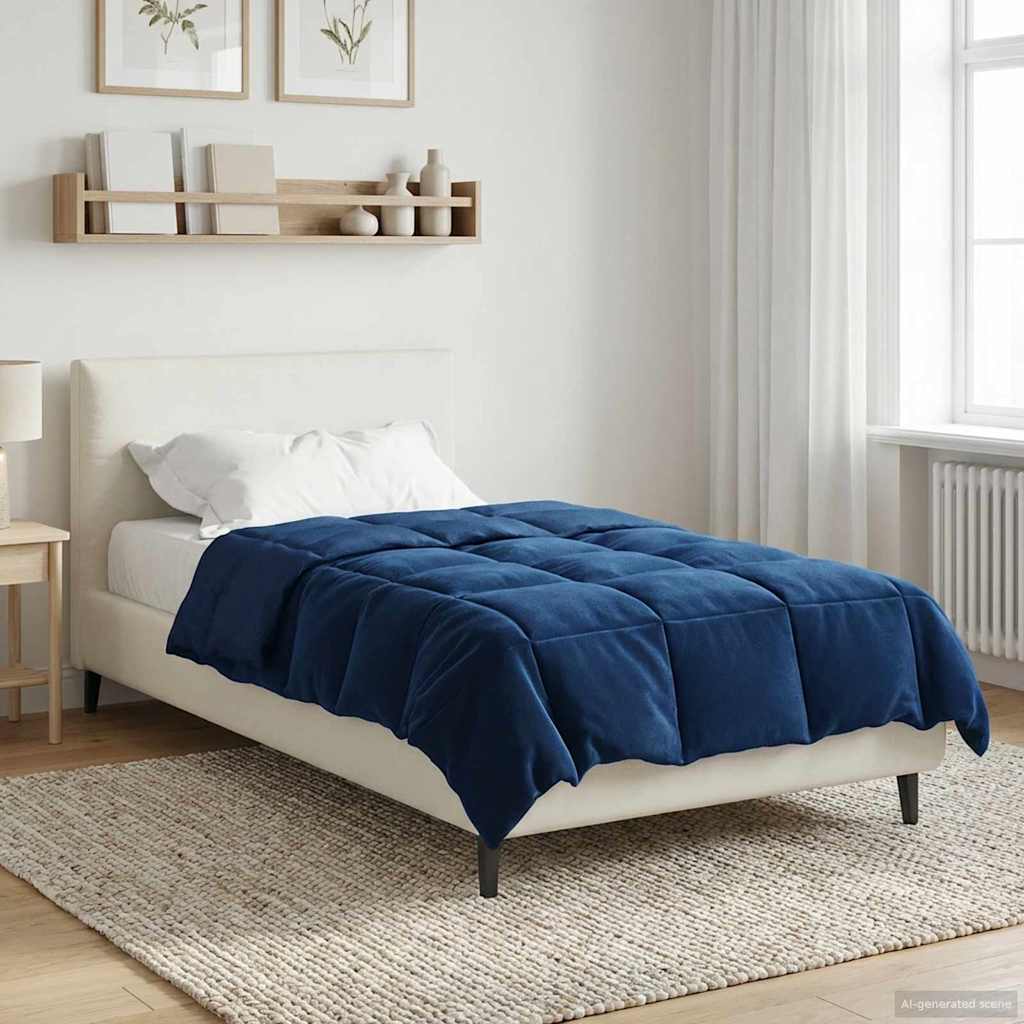 Piumone Completo Annuale 135 x 220 cm 4 stagioni Blu Scuro