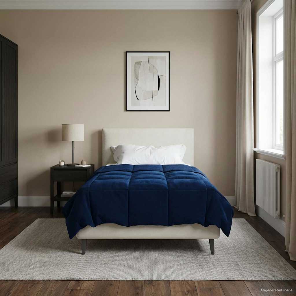 Piumone Completo Annuale 135 x 220 cm 4 stagioni Blu Scuro