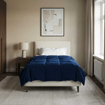 Piumone Completo Annuale 155 x 220 cm 4 stagioni Blu Scuro