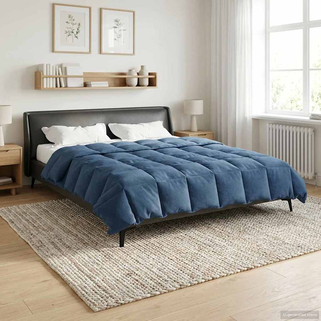 Piumone Completo Annuale 200 x 220 cm 4 stagioni Blu Scuro
