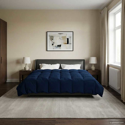 Piumone Completo Annuale 200 x 220 cm 4 stagioni Blu Scuro