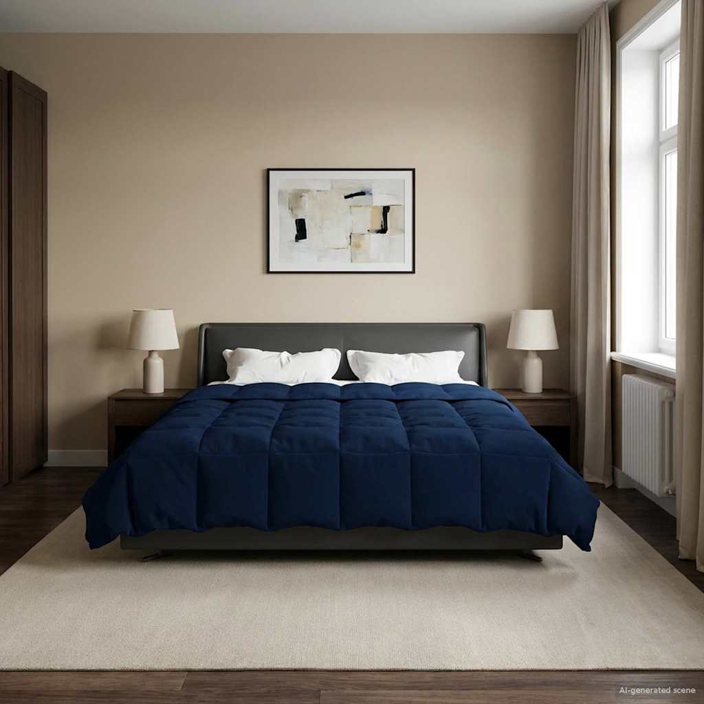 Piumone Completo Annuale 220 x 240 cm 4 stagioni Blu Scuro