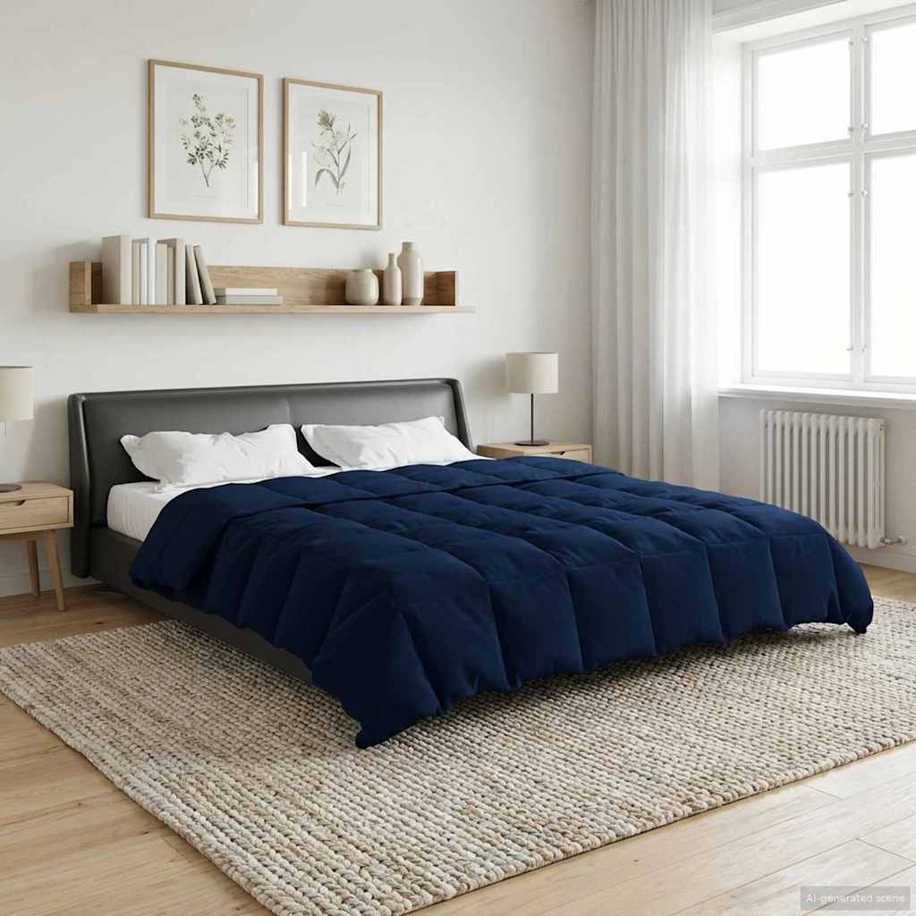 Piumone Completo Annuale Blu Scuro 220 x 260 cm Microfibra | homemem39