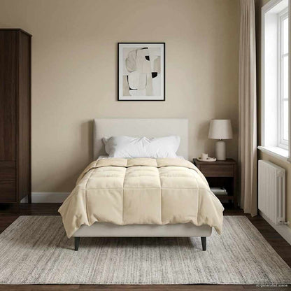 Piumone Completo Annuale 140 x 200 cm 4 stagioni Crema