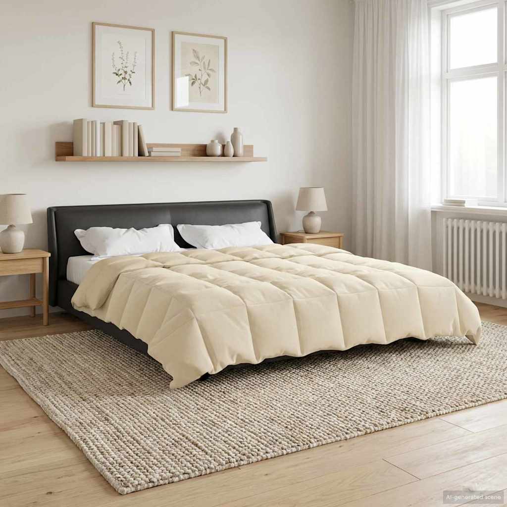 Piumone Completo Annuale 200 x 240 cm 4 stagioni Crema