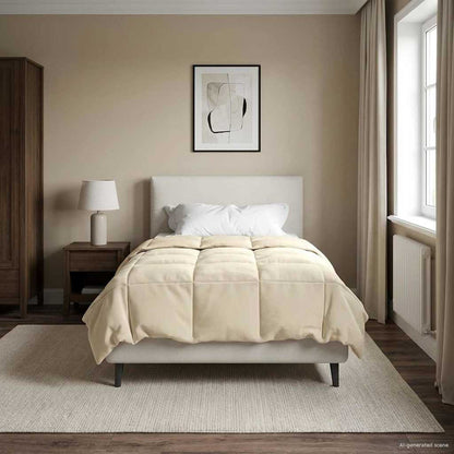 Piumone Completo Annuale 140 x 220 cm 4 stagioni Crema