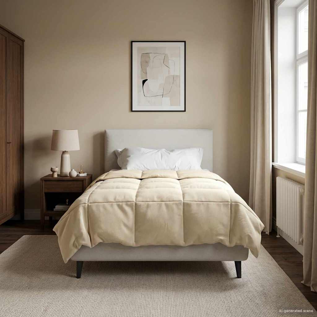 Piumone Completo Annuale 155 x 220 cm 4 stagioni Crema
