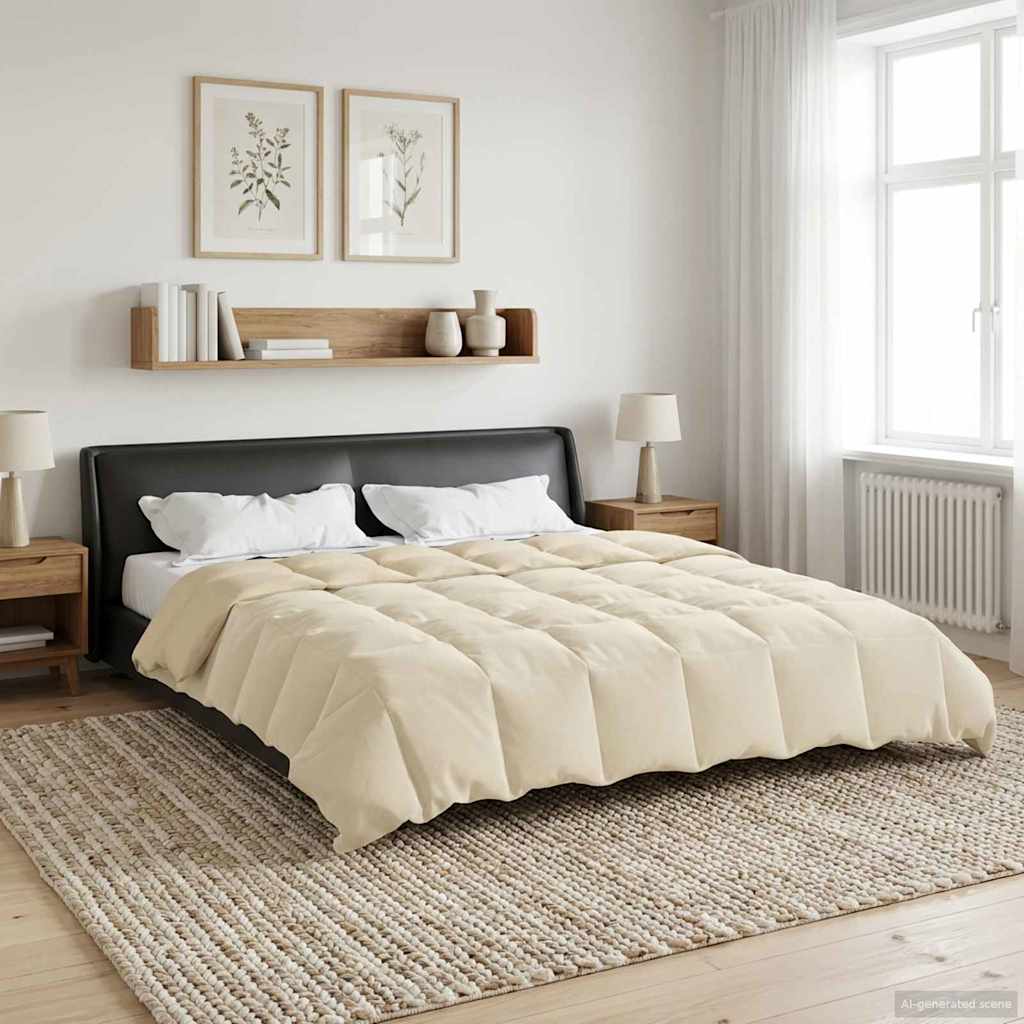 Piumone Completo Annuale 200 x 220 cm 4 stagioni Crema