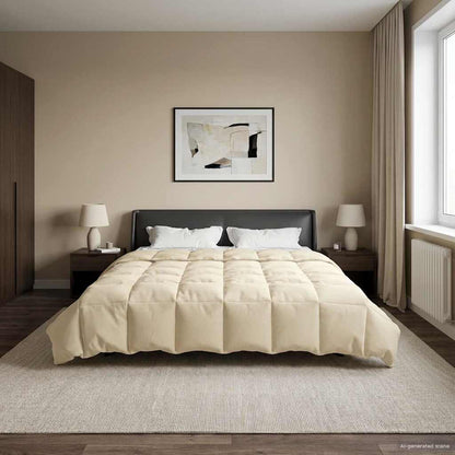 Piumone Completo Annuale 220 x 240 cm 4 stagioni Crema