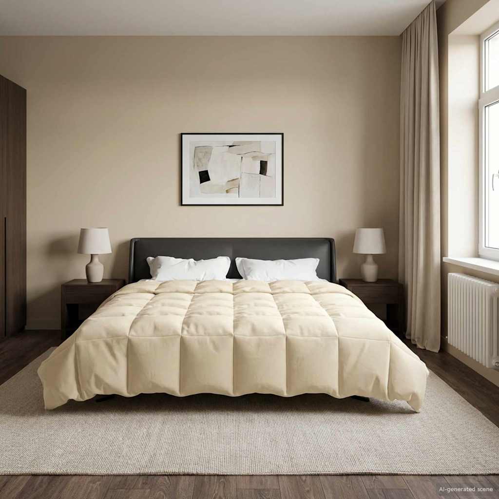 Piumone Completo Annuale 240 x 260 cm 4 stagioni Crema