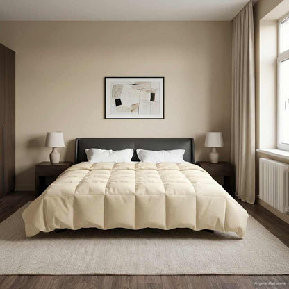 Piumone Completo Annuale 240 x 260 cm 4 stagioni Crema