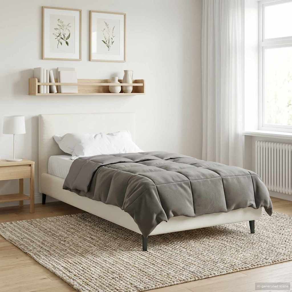 Duvet Invernale 135 x 200 cm Inverno Grigio chiaro Traspirante