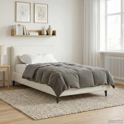 Duvet Invernale 140 x 220 cm Inverno Grigio chiaro Traspirante
