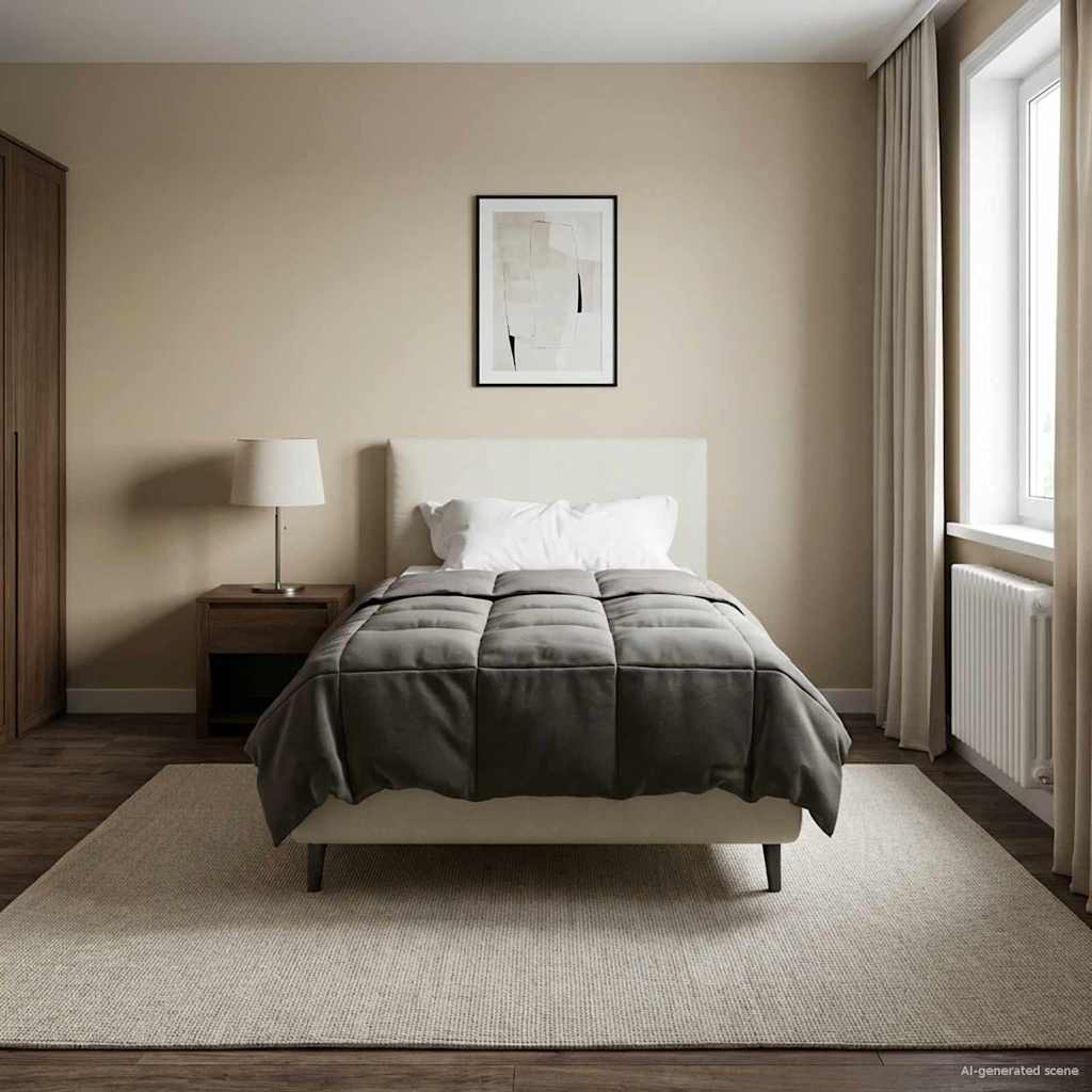 Duvet Invernale 140 x 220 cm Inverno Grigio chiaro Traspirante