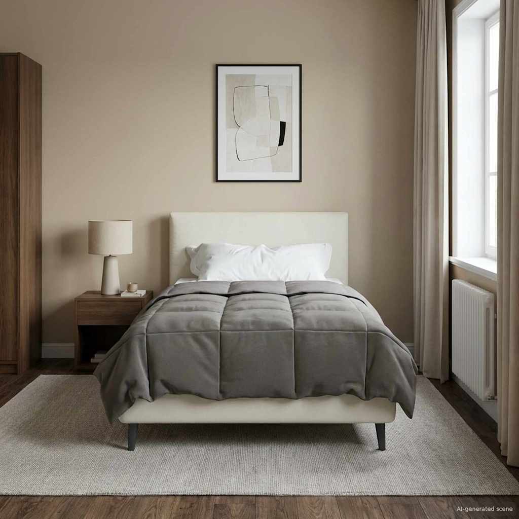Duvet Invernale 155 x 200 cm Inverno Grigio chiaro Traspirante