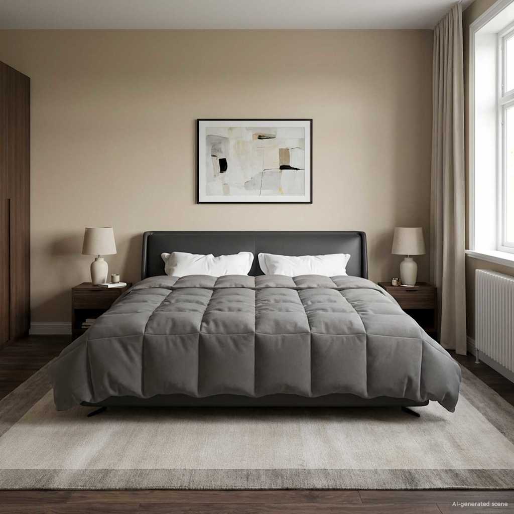 Duvet Invernale 200 x 200 cm Inverno Grigio chiaro Traspirante